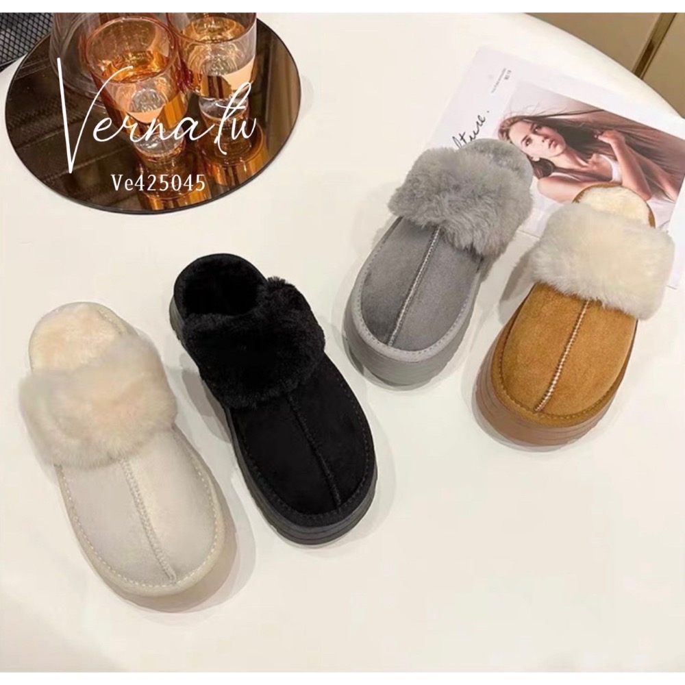 熱銷質感‘雪地靴毛毛拖-細節圖3