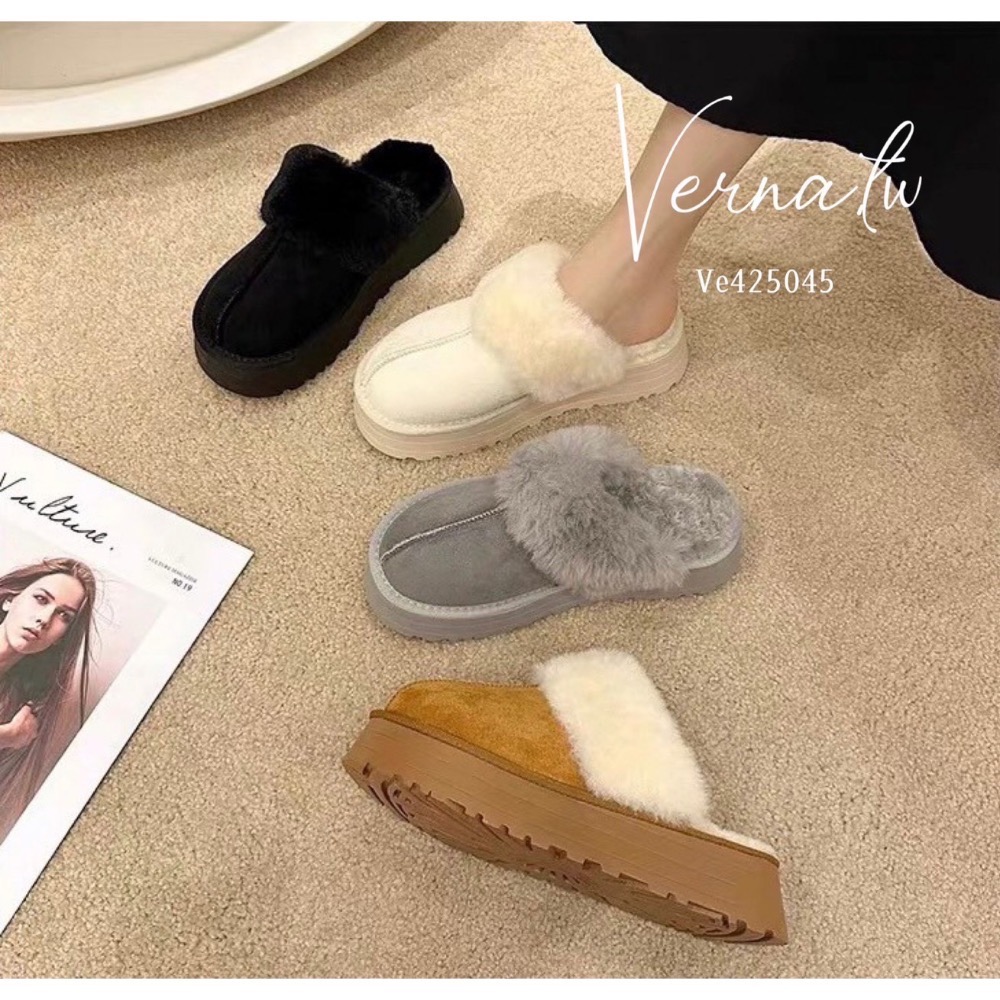 熱銷質感‘雪地靴毛毛拖-細節圖4