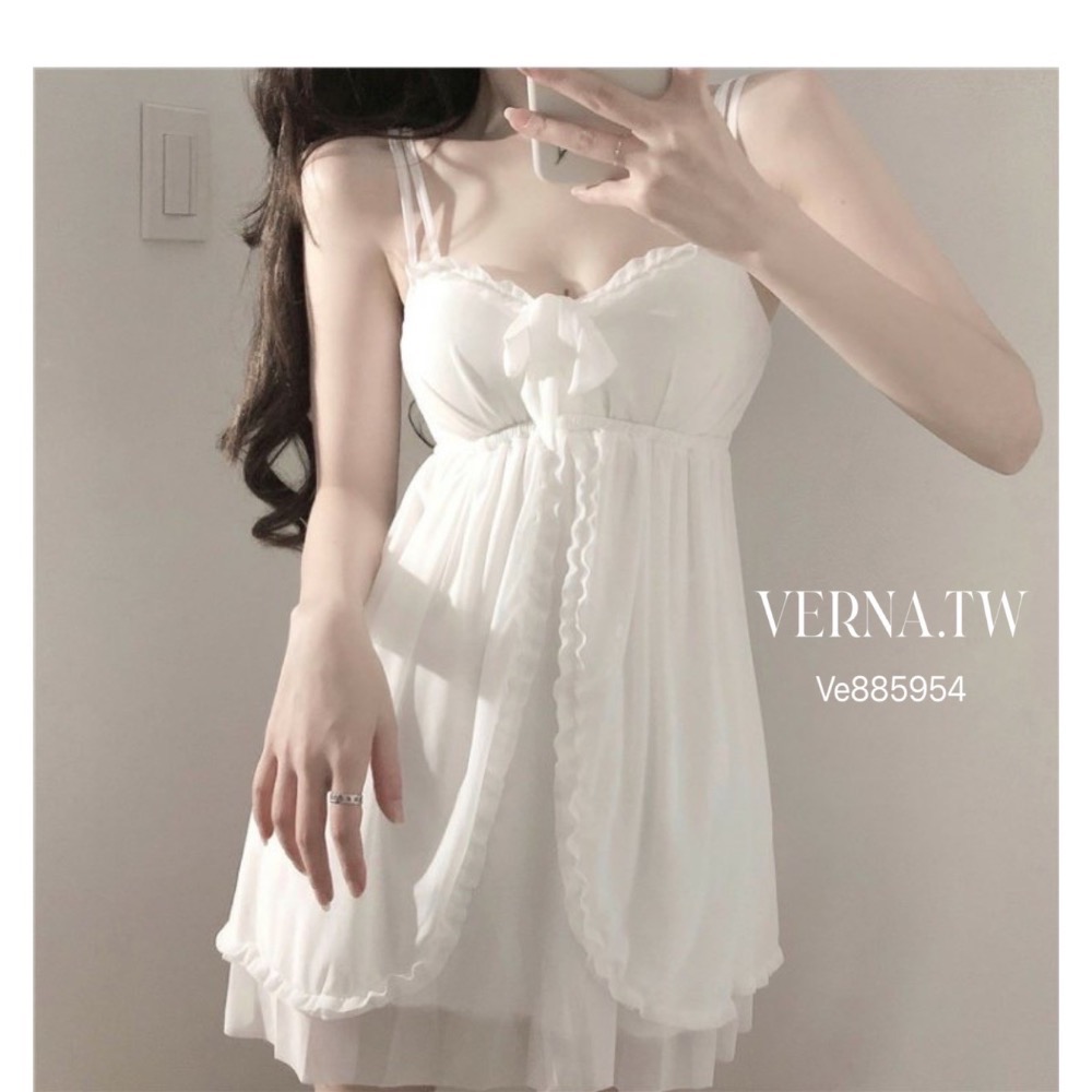 居家甜欲系列‘ 甜欲居家睡衣罩衫+吊帶裙-細節圖3