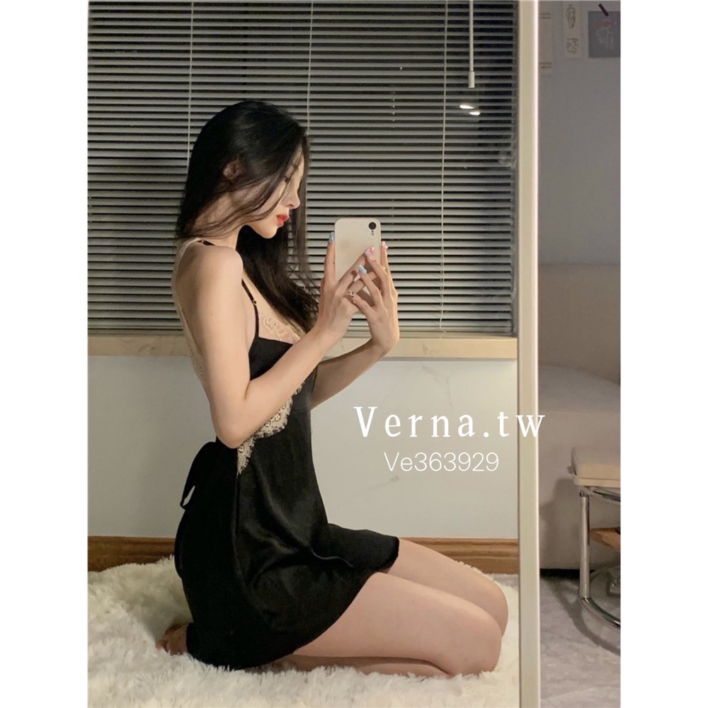 冰絲掛脖露背性感睡衣-細節圖11