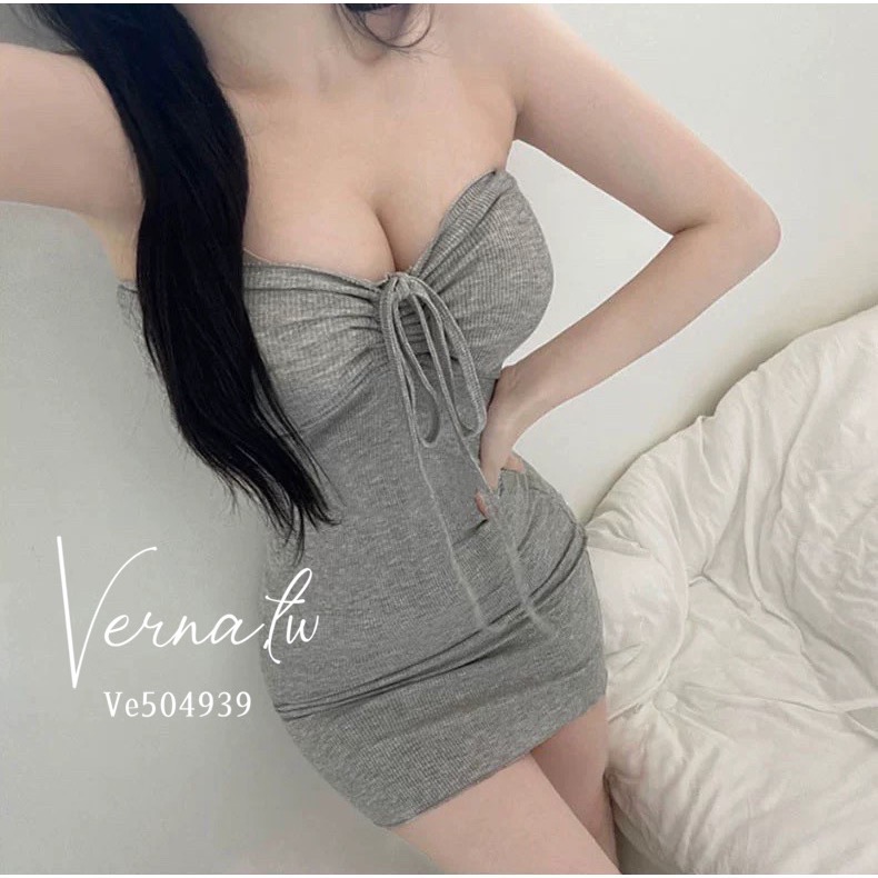 質感曲線胸墊洋裝+小開衫-細節圖4