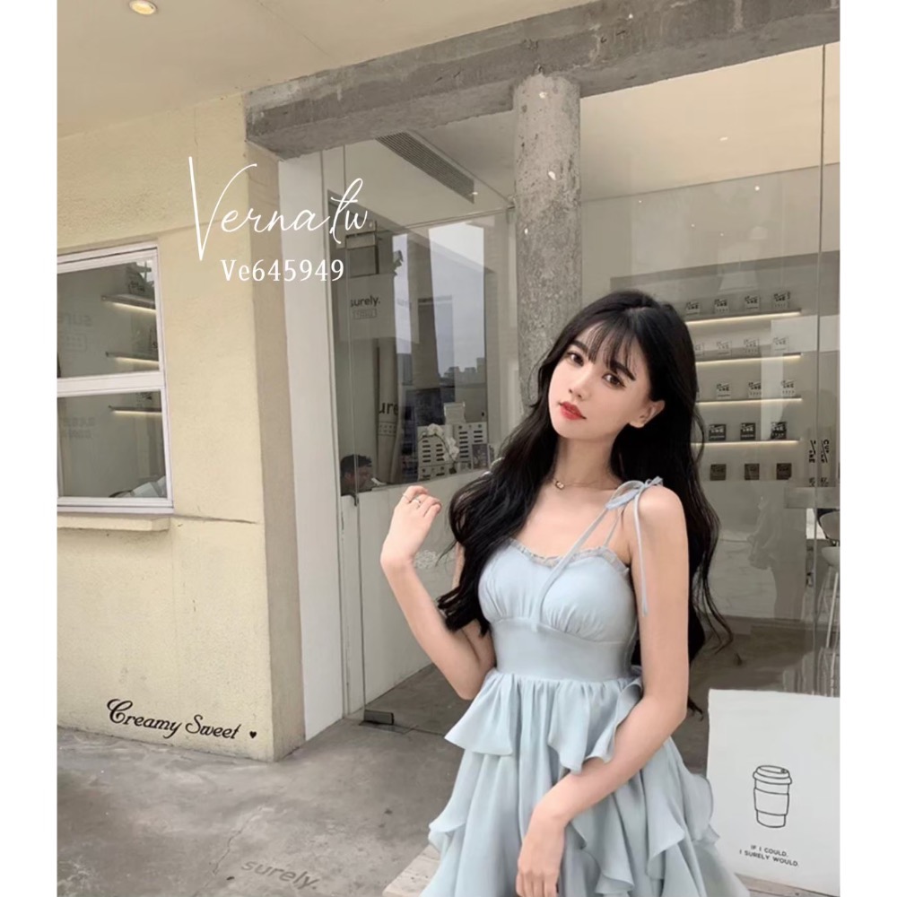 仙女款‘瑠璃藍飄逸美裙-細節圖4