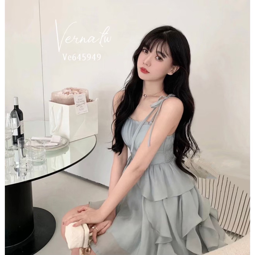 仙女款‘瑠璃藍飄逸美裙-細節圖5