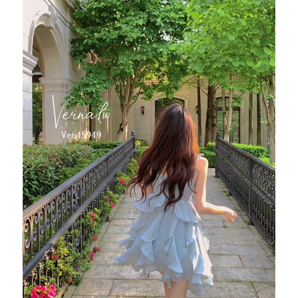 仙女款‘瑠璃藍飄逸美裙-細節圖6