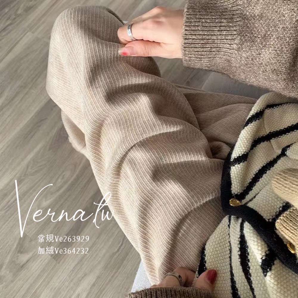 羊絨針織百搭長褲-細節圖4