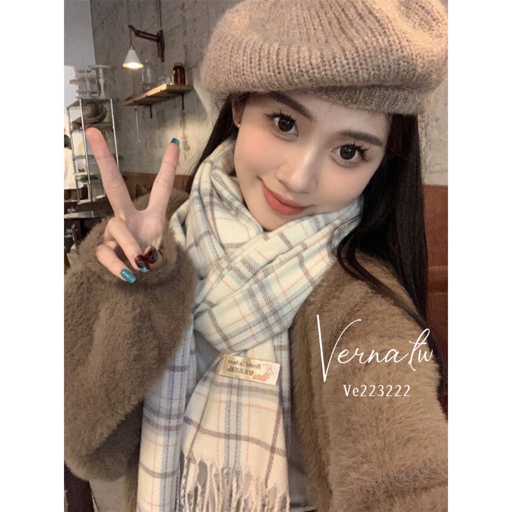 經典格子百搭7色圍巾-細節圖2