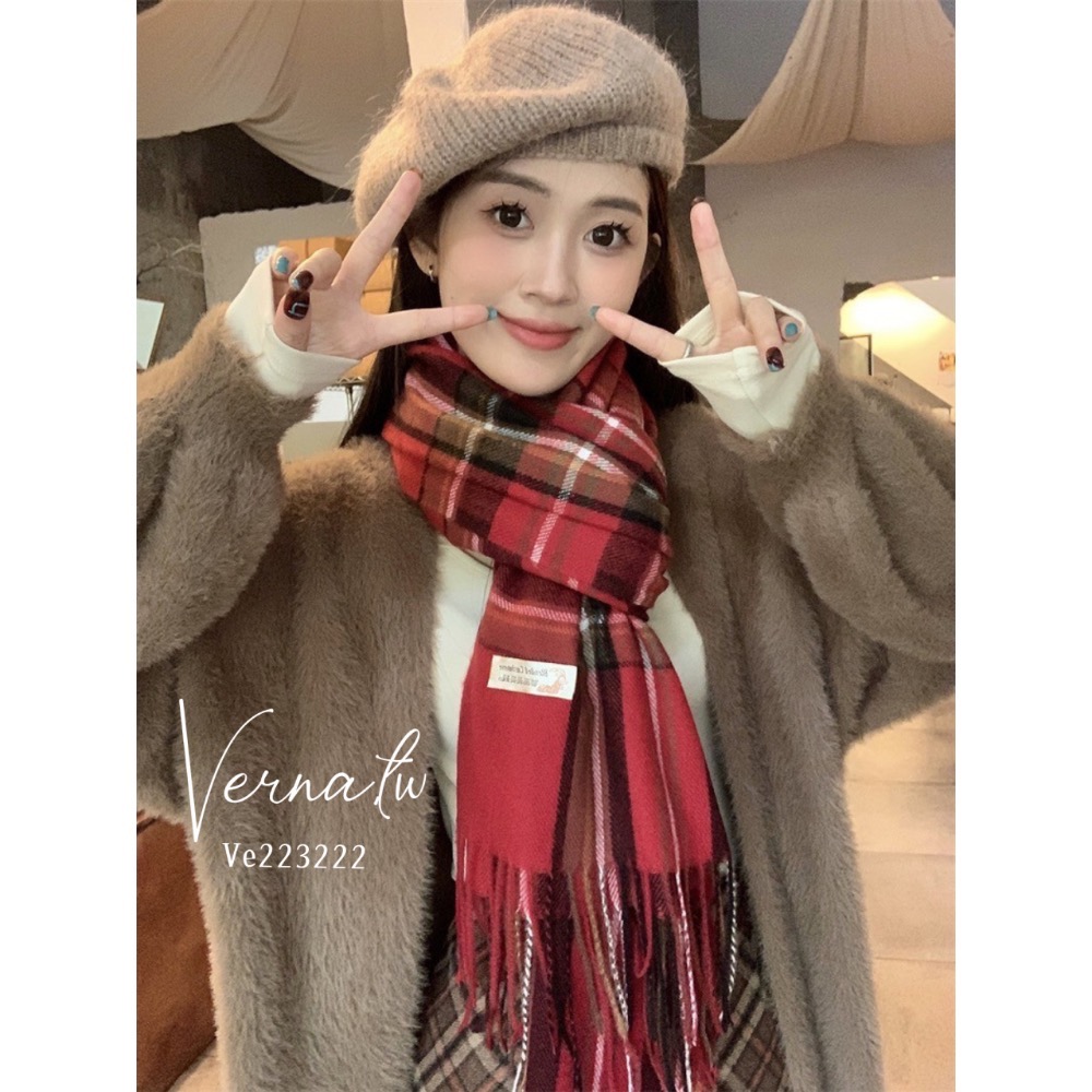經典格子百搭7色圍巾-細節圖4