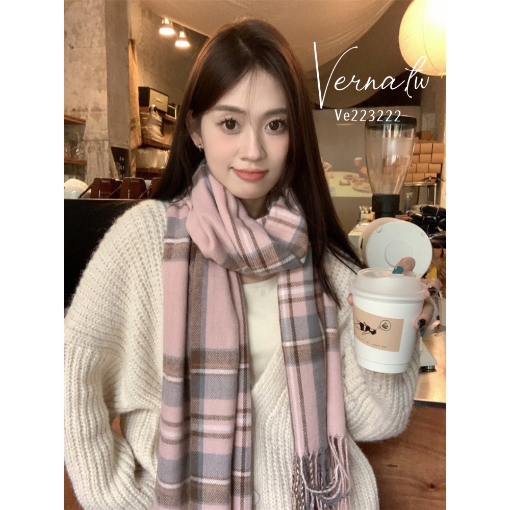 經典格子百搭7色圍巾-細節圖7
