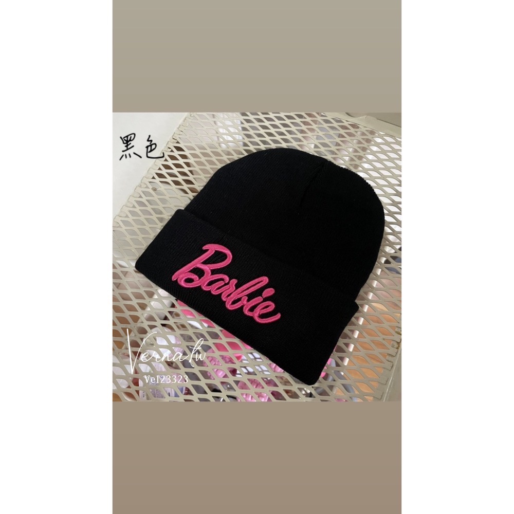芭比配色立體刺繡針織帽6色-細節圖8