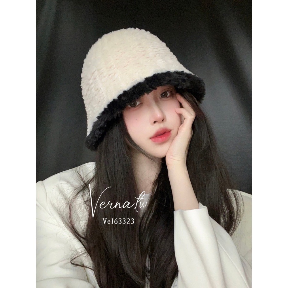 針織毛絨絨撞色漁夫帽-細節圖8