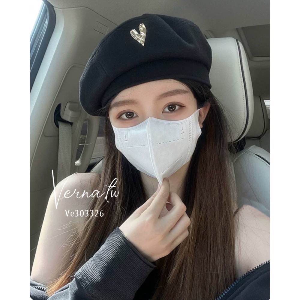 愛心金屬標貝雷帽-細節圖3