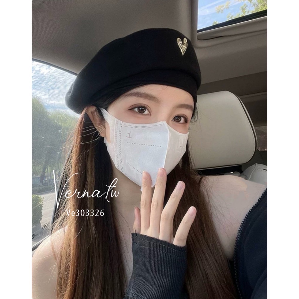 愛心金屬標貝雷帽-細節圖4