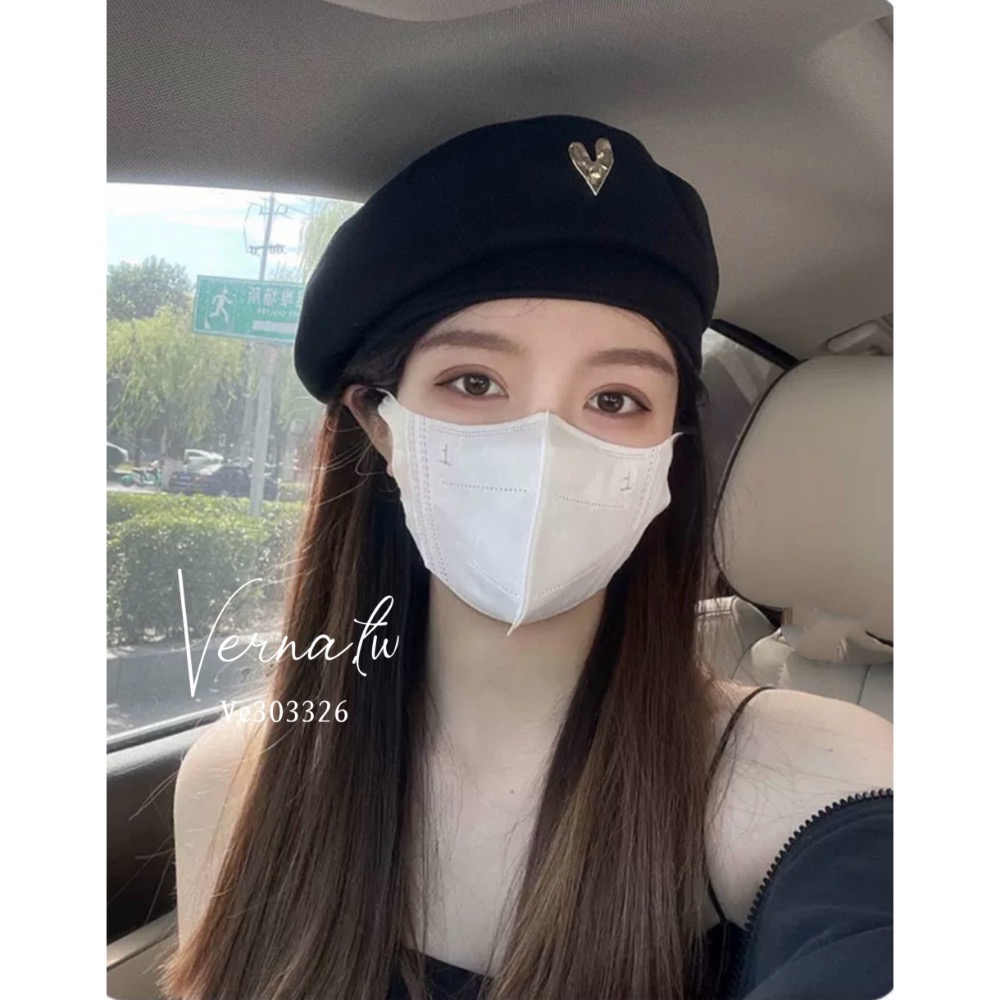 愛心金屬標貝雷帽-細節圖6