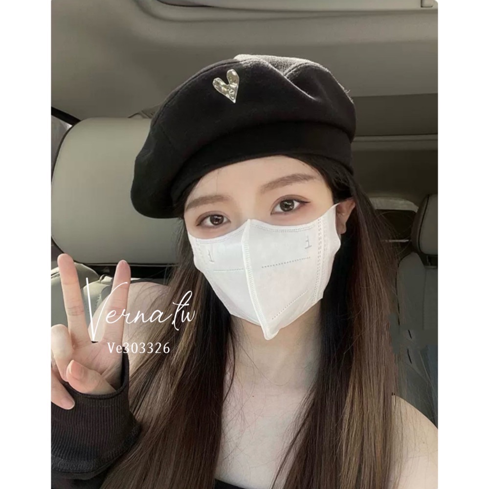 愛心金屬標貝雷帽-細節圖7