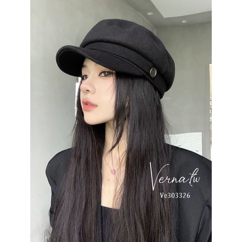 毛呢帽扣貝雷帽-細節圖4