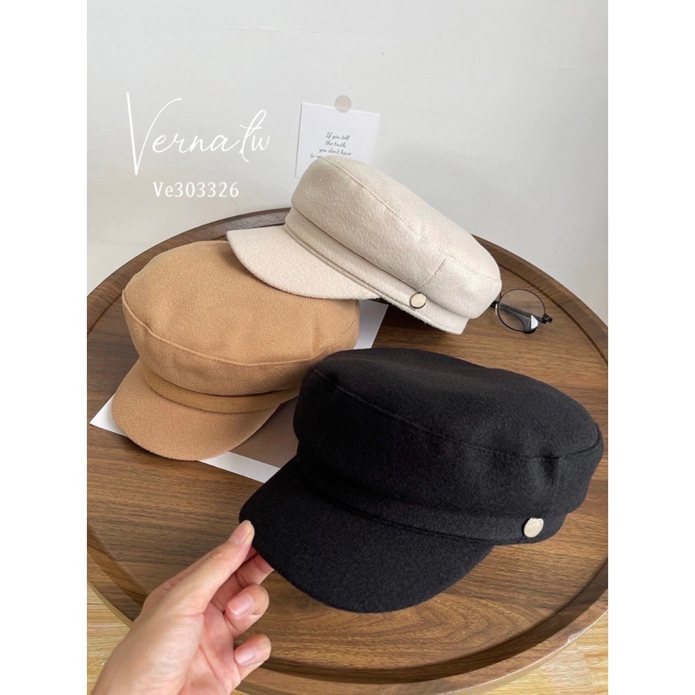毛呢帽扣貝雷帽-細節圖6
