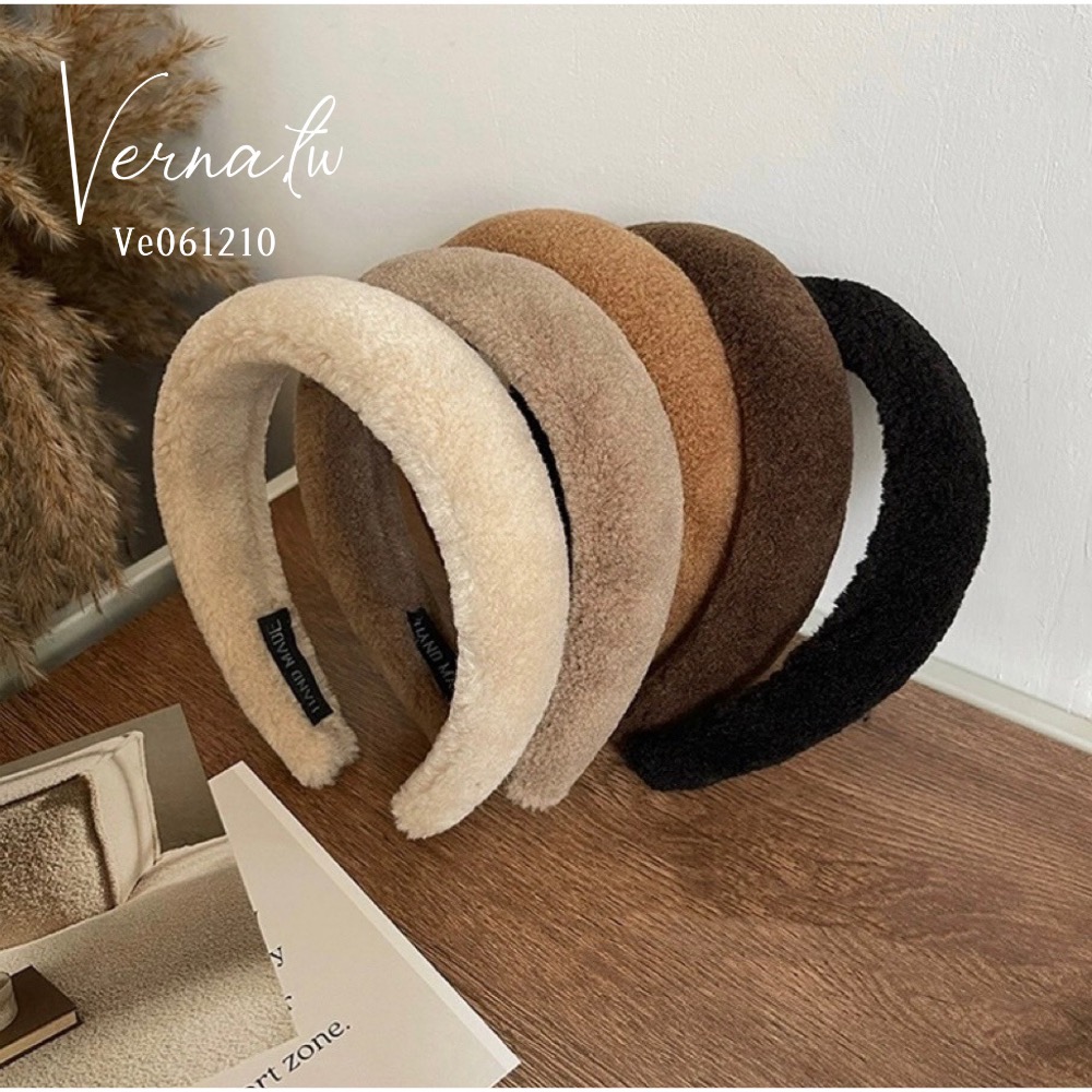 美拉德毛絨配色髮箍5色-細節圖2