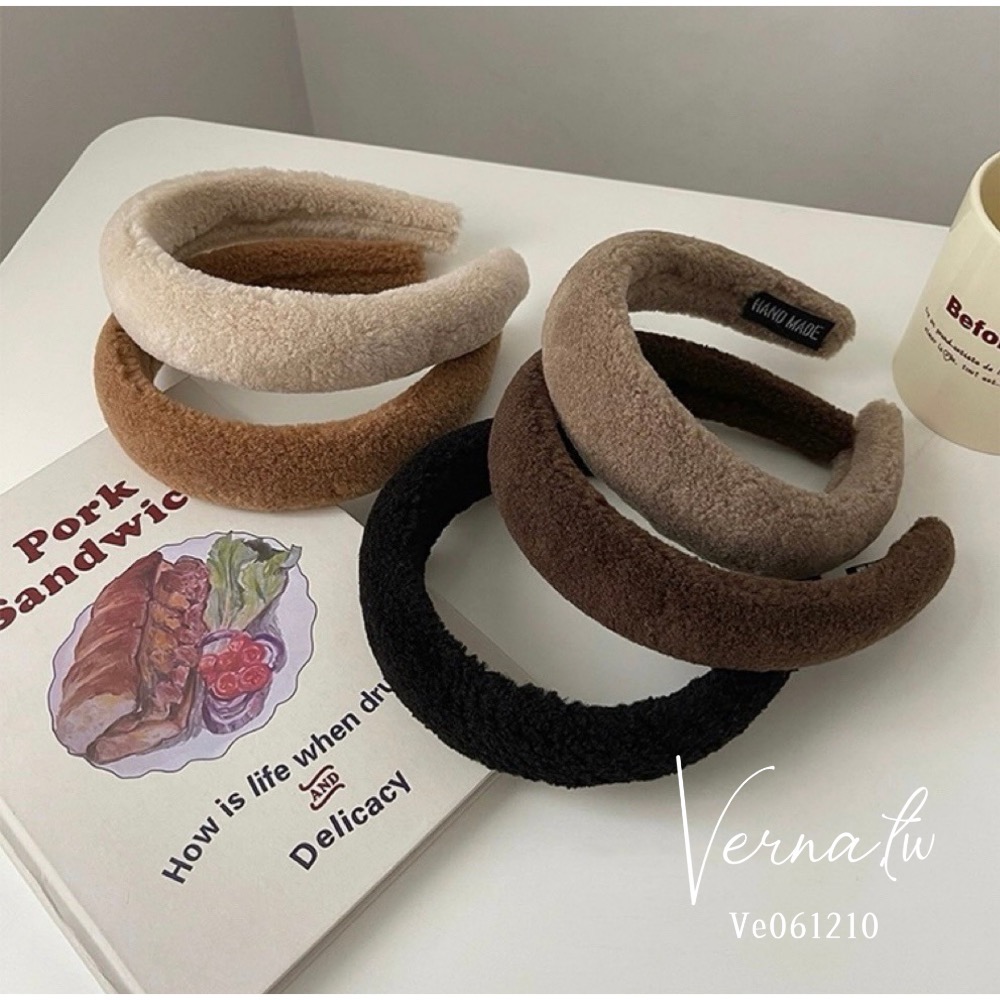 美拉德毛絨配色髮箍5色-細節圖3