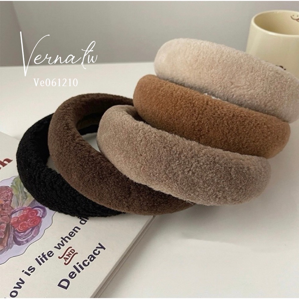 美拉德毛絨配色髮箍5色-細節圖4