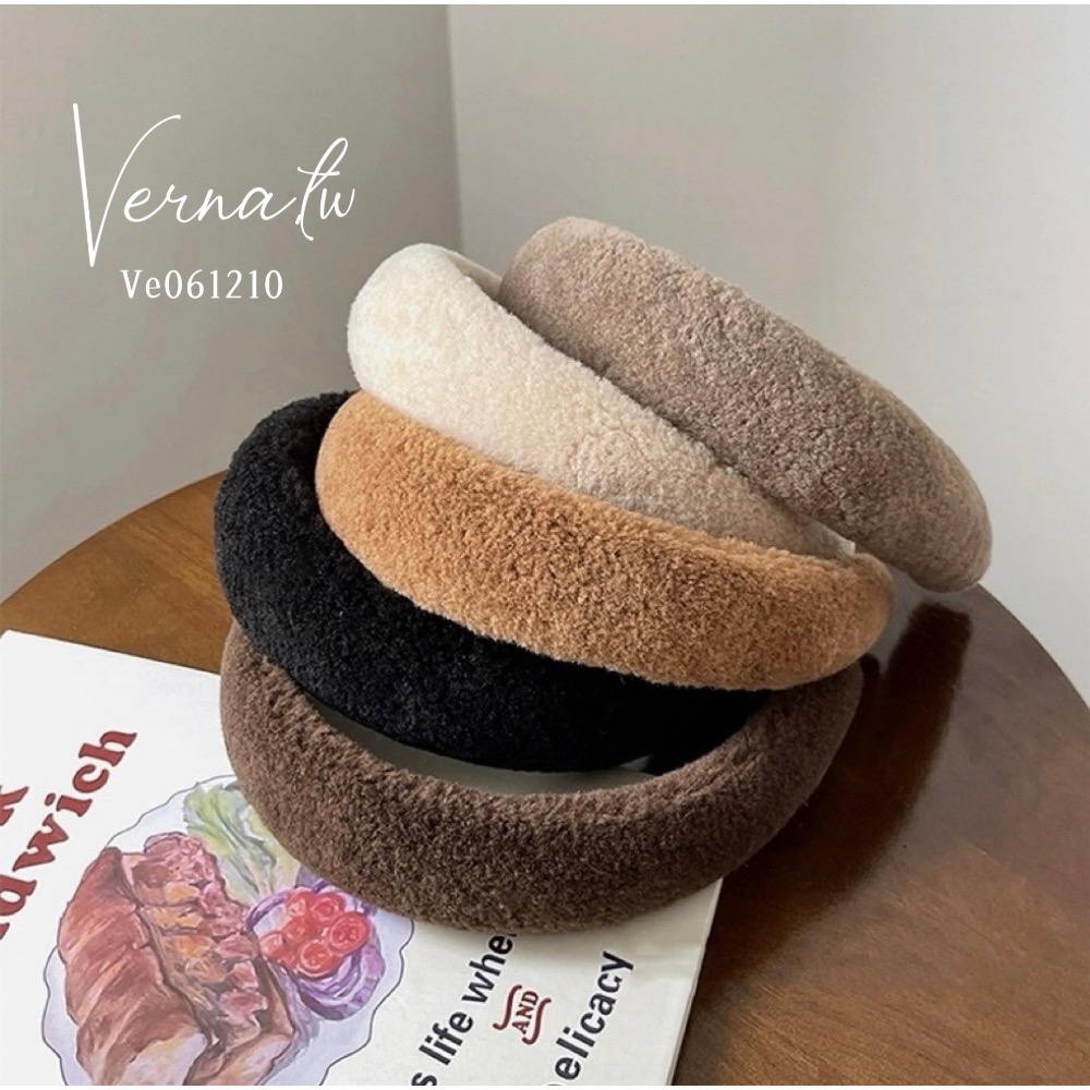 美拉德毛絨配色髮箍5色-細節圖5