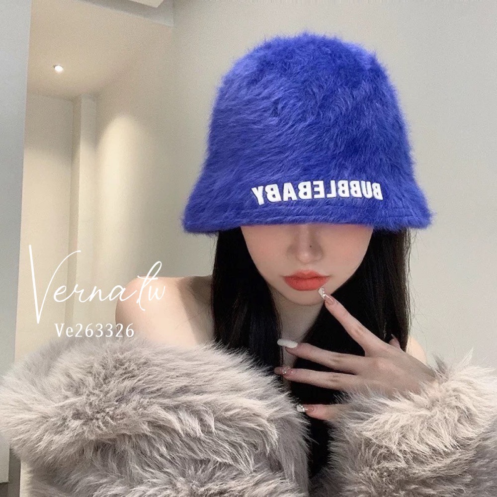 毛絨字母漁夫帽5色-細節圖2