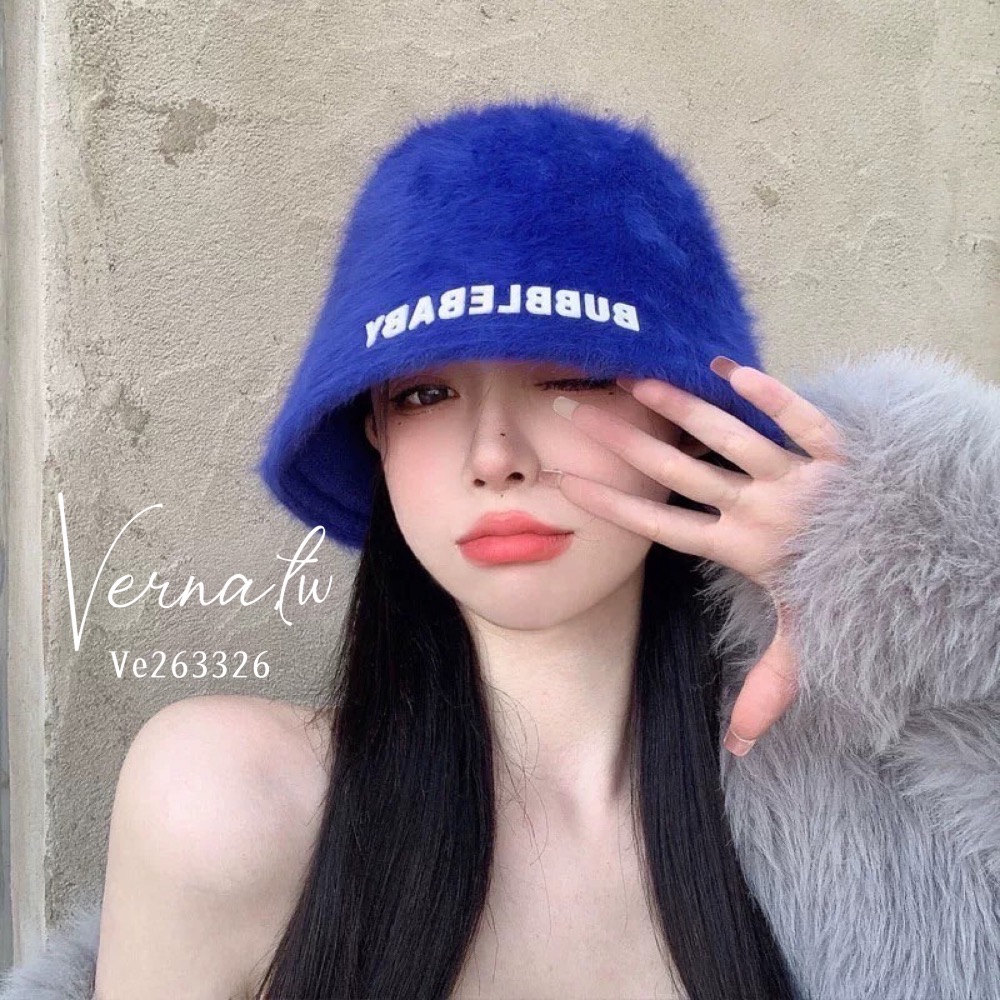 毛絨字母漁夫帽5色-細節圖4