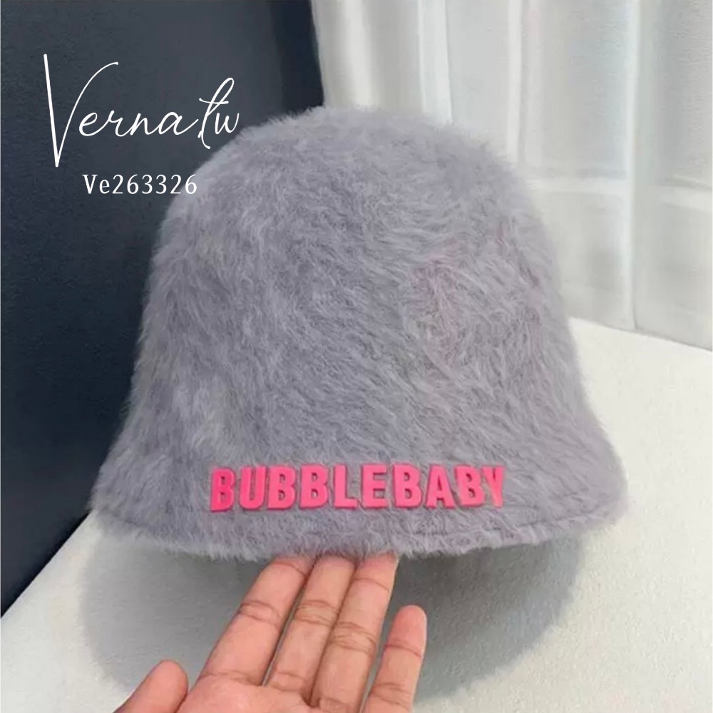 毛絨字母漁夫帽5色-細節圖7