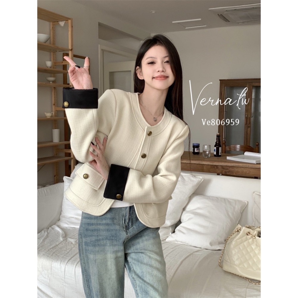 氣質首選小香撞色百搭外套-細節圖2