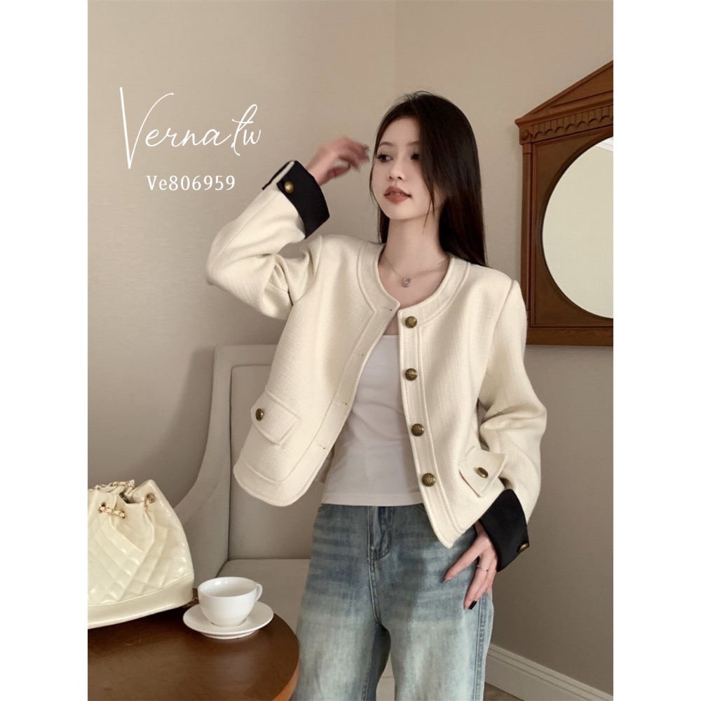 氣質首選小香撞色百搭外套-細節圖3