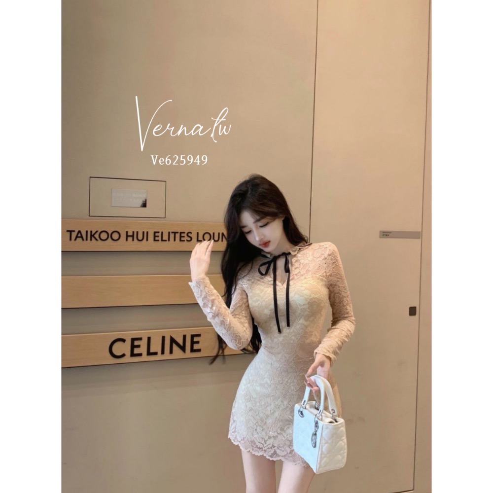 溫柔風蕾絲純欲連身裙-細節圖5