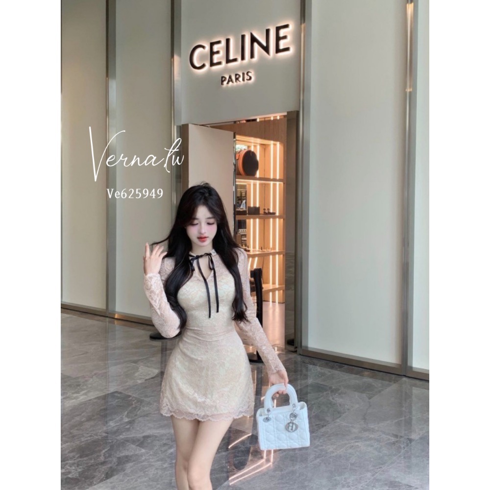 溫柔風蕾絲純欲連身裙-細節圖8