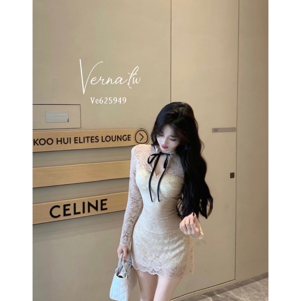 溫柔風蕾絲純欲連身裙-細節圖9