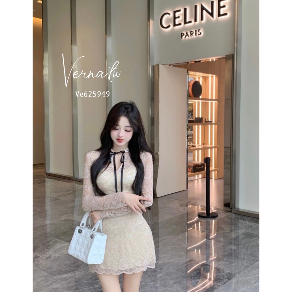 溫柔風蕾絲純欲連身裙-細節圖10