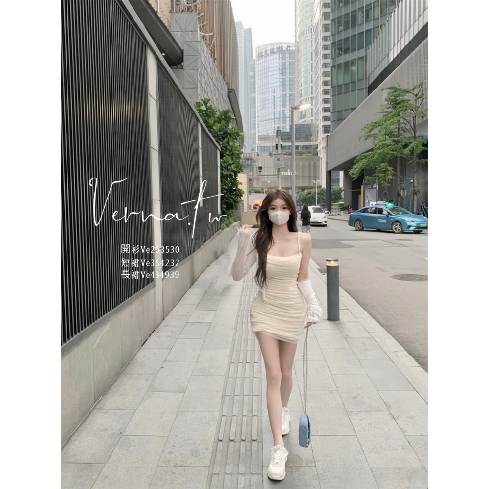 甜美網紗連身裙+透膚開衫-細節圖8