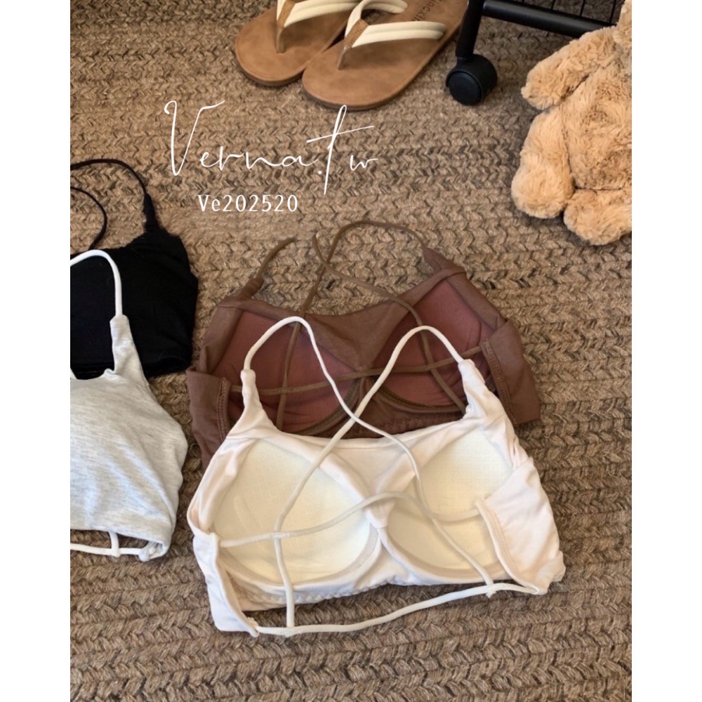 美式辣妹露背胸墊背心-細節圖4