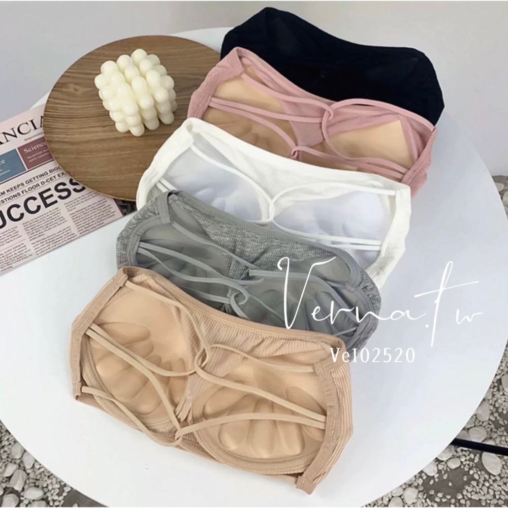 百搭款必備 美背型自帶胸墊平口小可愛-細節圖2