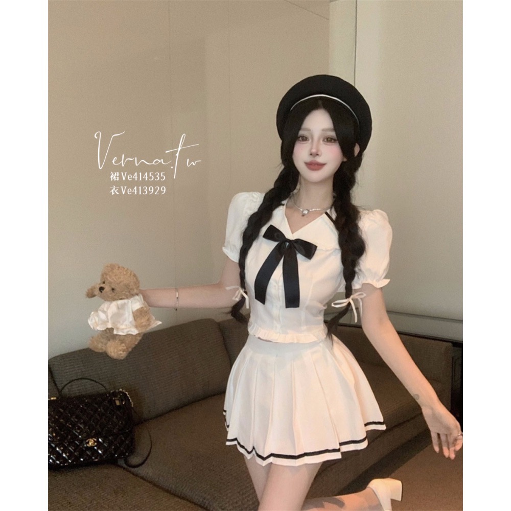 學院風甜美蝴蝶結套裝🎀-細節圖3