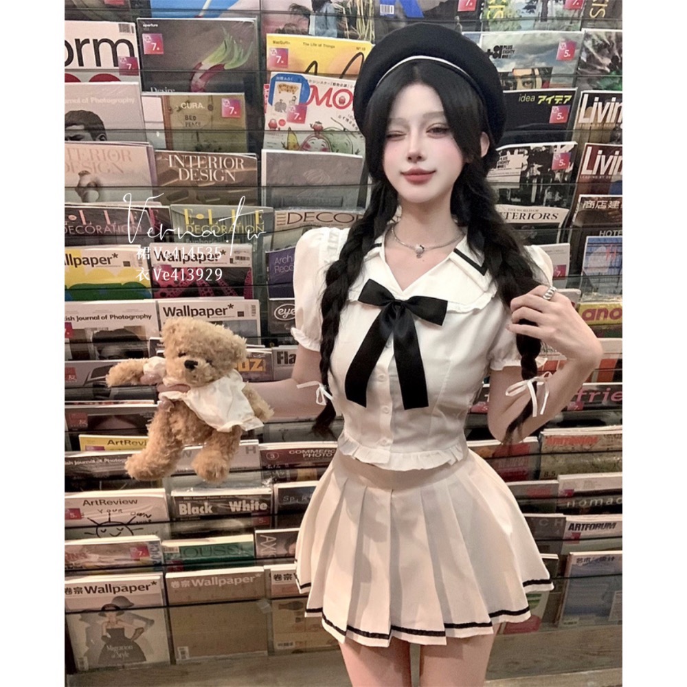 學院風甜美蝴蝶結套裝🎀-細節圖7