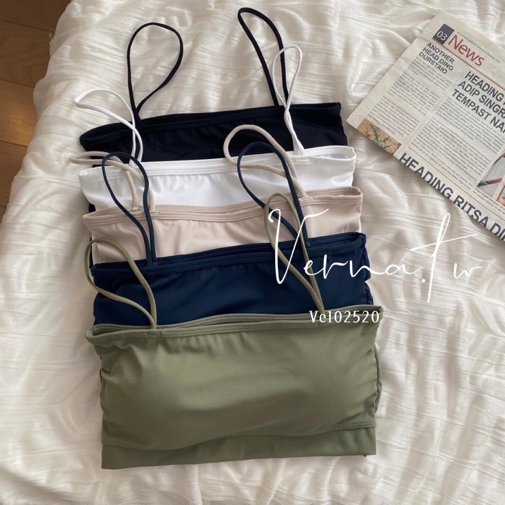 自帶一體成形罩杯短款背心-細節圖3