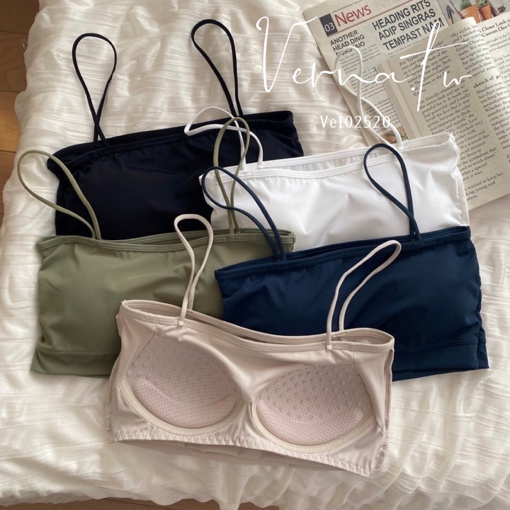 自帶一體成形罩杯短款背心-細節圖4