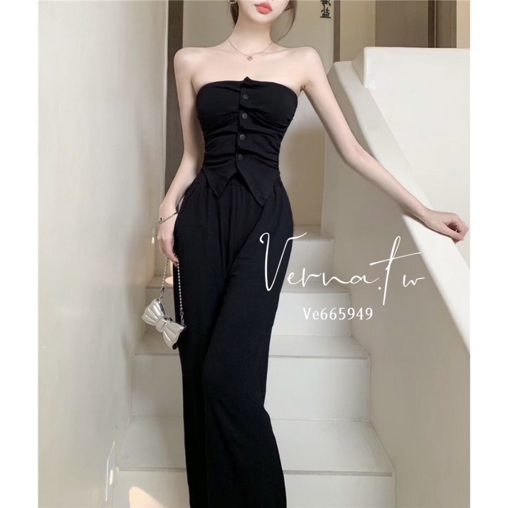 休閒平口鈕扣上衣+長褲套裝-細節圖7