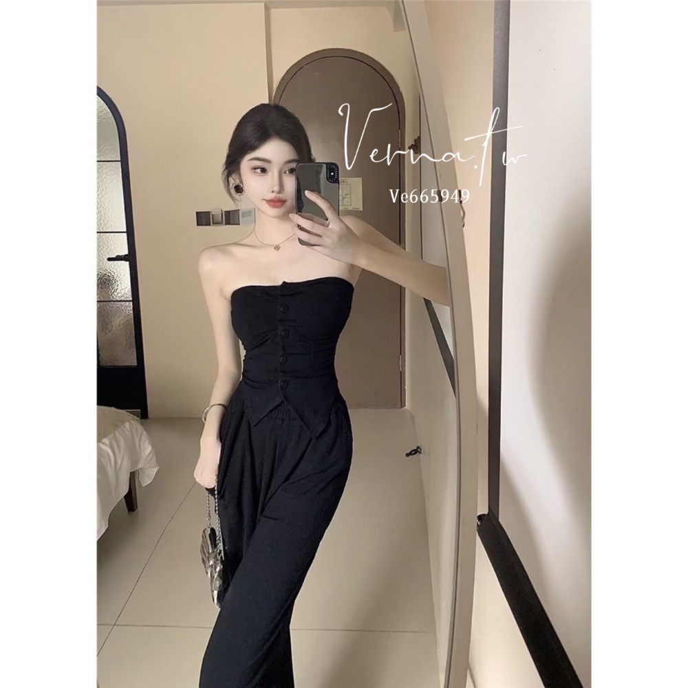 休閒平口鈕扣上衣+長褲套裝-細節圖8