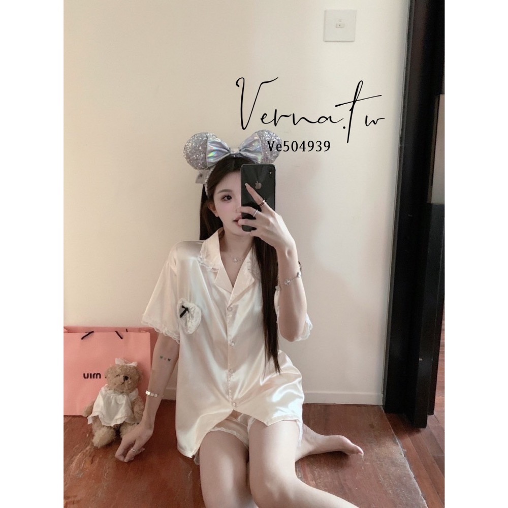 可愛滿分‘ 甜美波點睡衣套裝-細節圖7