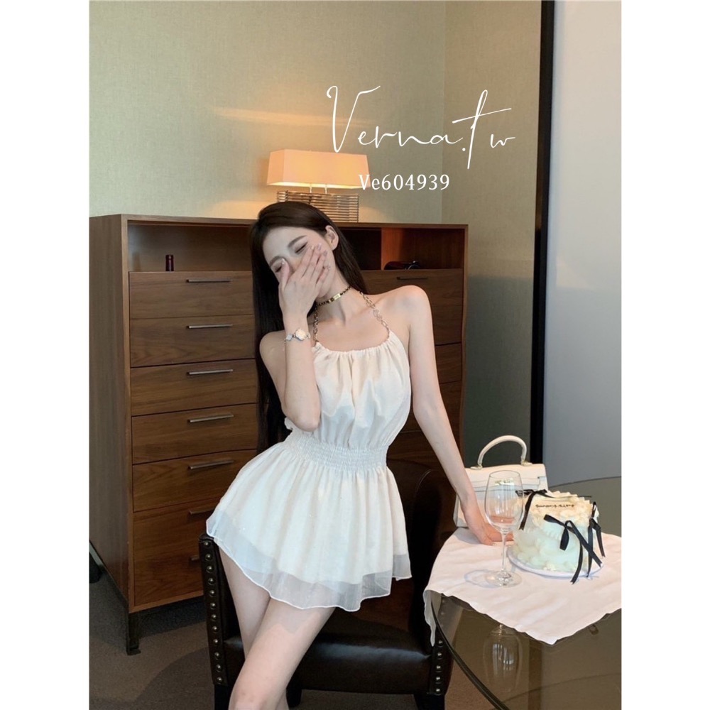 夏日限定‘ 仙氣鏈條⛓️掛脖裙-細節圖2