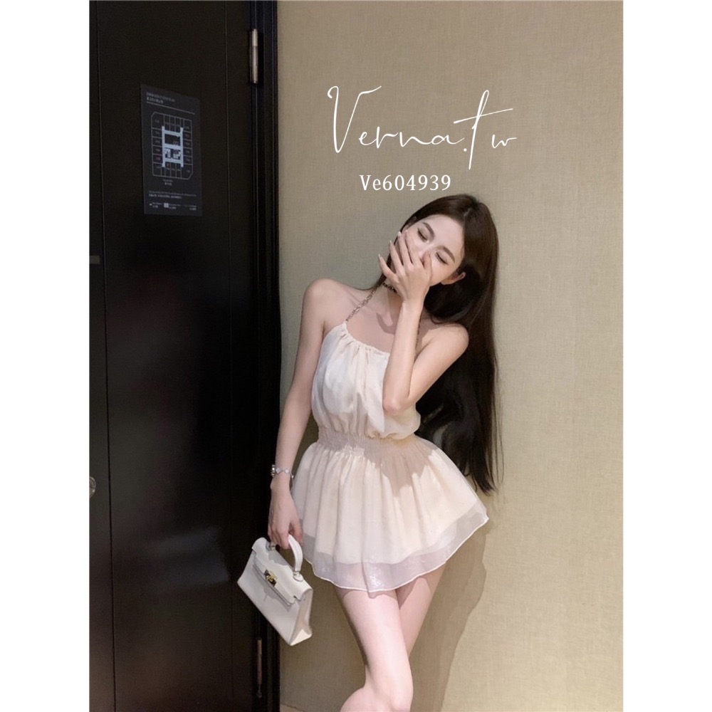 夏日限定‘ 仙氣鏈條⛓️掛脖裙-細節圖3