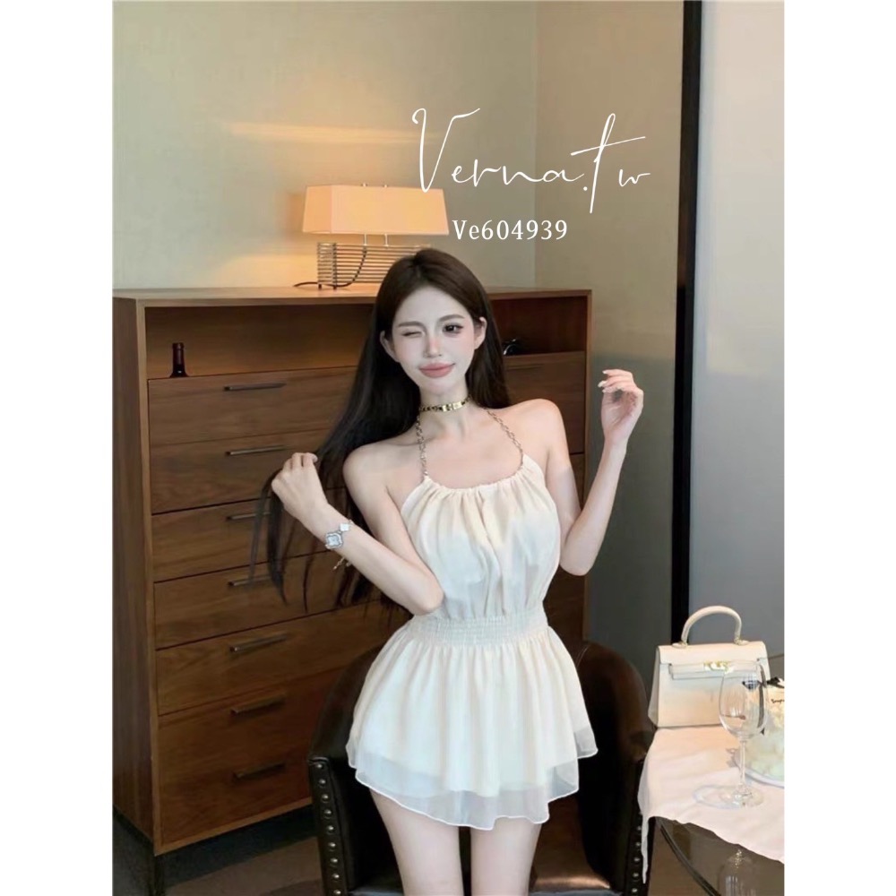 夏日限定‘ 仙氣鏈條⛓️掛脖裙-細節圖5