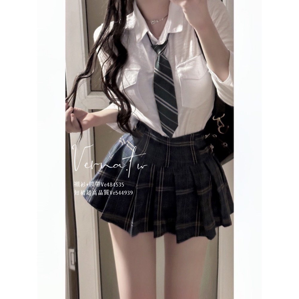 高級學院風‘JK制服套裝 襯衫+領帶Ve484535 短裙超高品質Ve544939-細節圖4