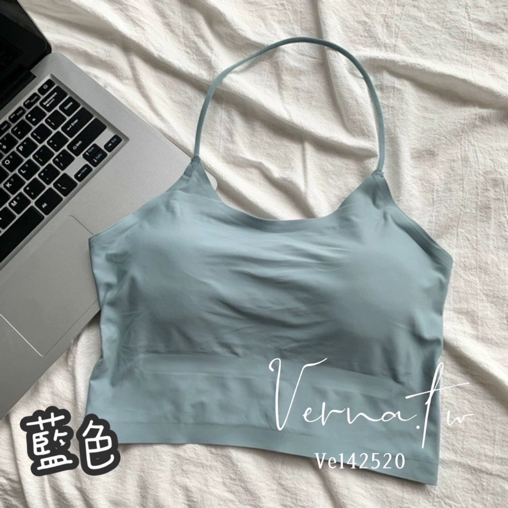 夏日休閒必買款‘ 掛脖交叉美背冰絲背心8色-細節圖8