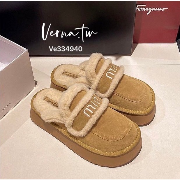 咖色系雪地毛毛拖鞋-細節圖8