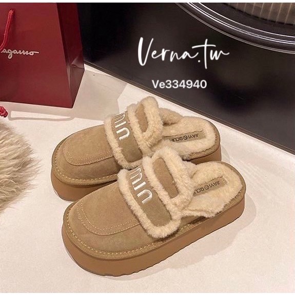 咖色系雪地毛毛拖鞋-細節圖9